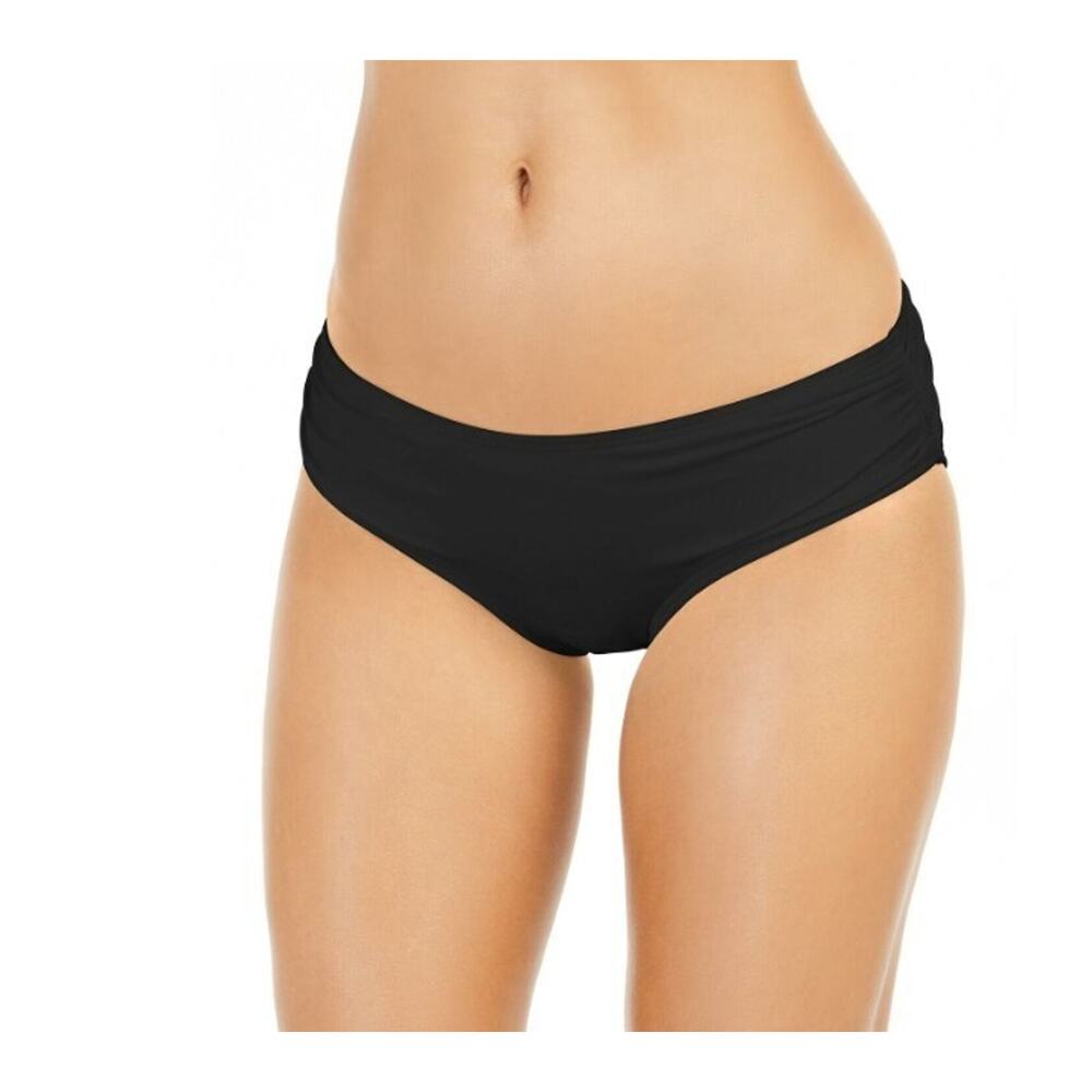 Michael Kors Black Shirred Bikini Swimsuit Bottoms Women's Size S 11401
